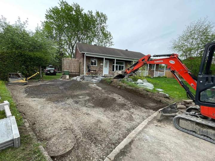 Terrassement de stationnement Stoneham